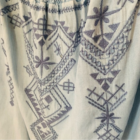 Reba Woman | 3X Embroidered Top Boho Southwestern Tribal Flowy Comfy Relaxed Fit - Picture 9 of 10